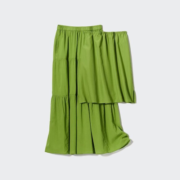 Uniqulo Crinkle Cotton Tiered Skirt - Picture 2 of 6